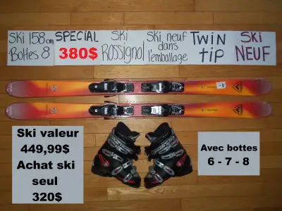 Plusieurs équipements ski TWIN TIP 150 157 163 168 172 176 cm, View more