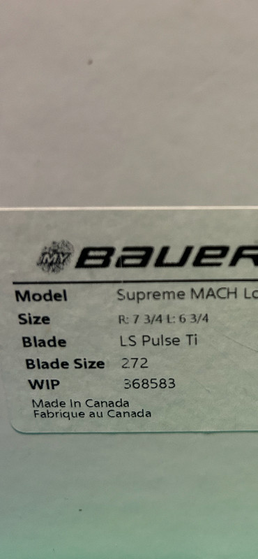 Custom Bauer Supreme Mach Skates in Skates & Blades in City of Halifax