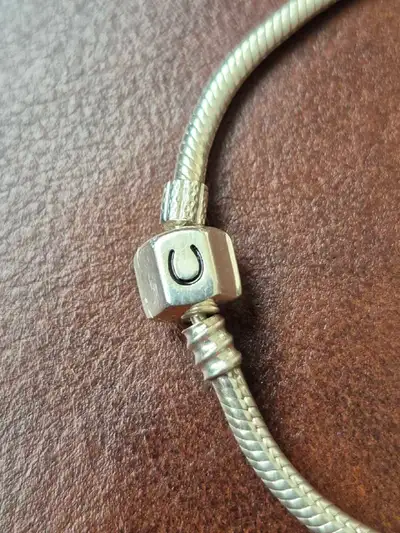 Like New PANDORA 925 Solid Silver Bracelet. 8 inches, 3 mm, View more