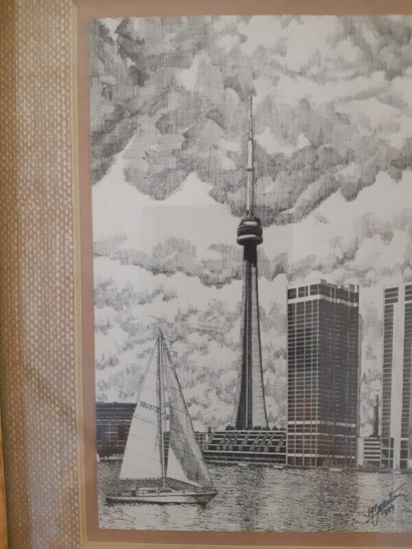 FIRST $65 EACH~ Vtg Pen & Ink Toronto Skyline & Gooderham House in Arts & Collectibles in St. Catharines - Image 3