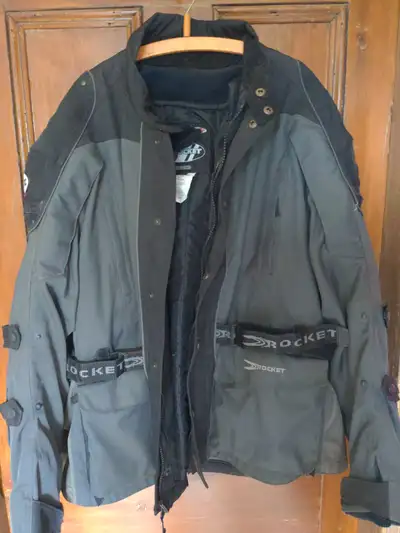 Barely used jacket, size 3XL, with removable liner and elbow, shoulder and back protectors. paid ove...