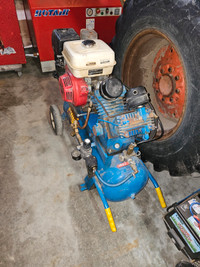 Air Compressor, wheelbarrow, gas motor