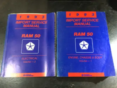 1993 Dodge Ram 50 Truck Repair Shop Manual Original 2 Volume Set Contains the Engine, Chassis and Bo...