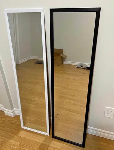 Full-Length Wall Mirrors – Black & White Frames, View more