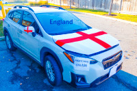 England,  World Cup 2022, car hood cover, car flags