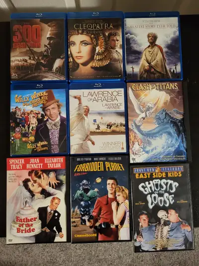 Classic Movies Blu-Rays And DVDs, $4 Each, View more