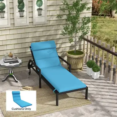 Patio Chaise Lounge Chair Cushion Replacement Sun Lounger Pads w, View more