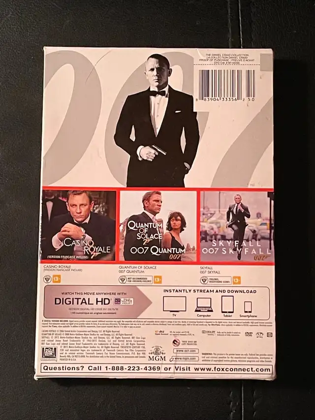  The Daniel Craig collection James Bond three DVD set63738330769025121