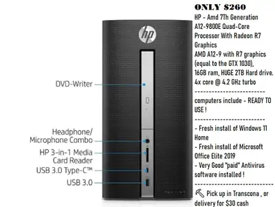 Excellent upgraded computers, all computers updated, ready 2 use, View more