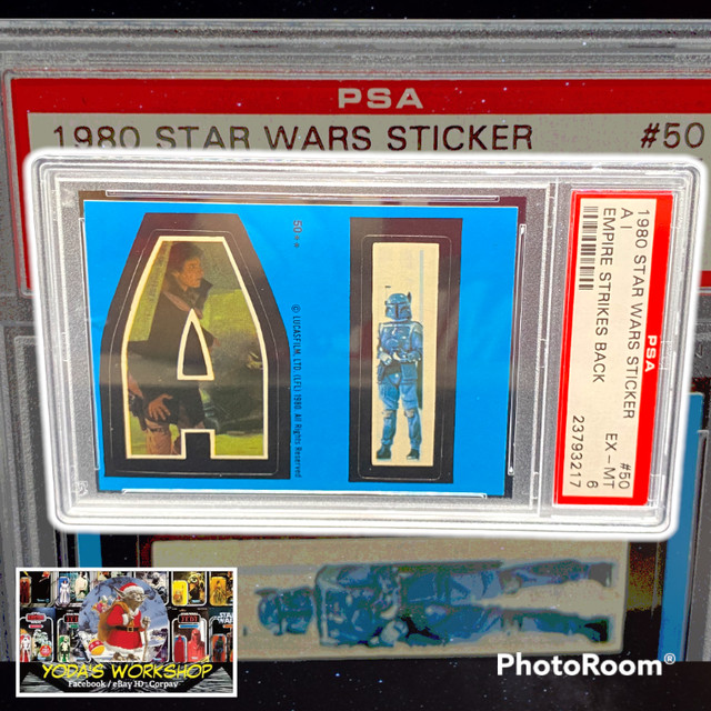 Star Wars 1980 Topps ESB Sticker Boba Fett #50 PSA 6 VTG Card dans Art et objets de collection  à Laval/Rive Nord
