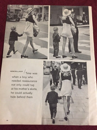 1967 Poster of Boy Tugging At Mom’s Skirt in Britain Original 