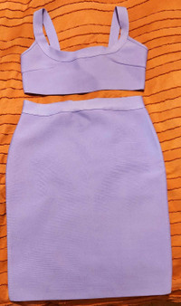 Lilac set (skirt +top) for women * size M*