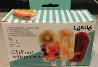 Lekue 4 Unit Stackable Ice Lollipop Mold, extra large size new