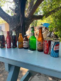 Vintage bottle/can collection