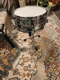 Vintage Ludwig Super Sensitive and Pioneer snare drums.