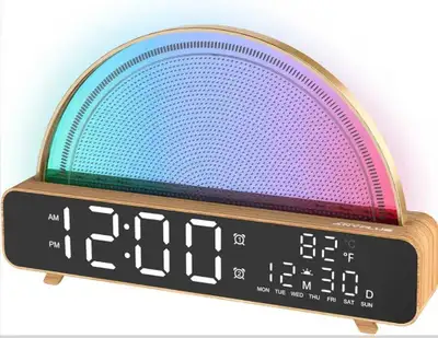 Sound Machines, Wood Grain Sunrise Alarm Clocks for Bedrooms, Wh, View more