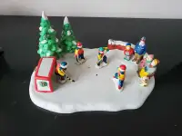 Lemax Christmas Village Hockey Game Porcelain
