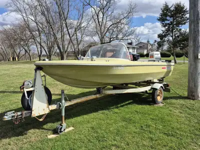 The 16' boat is in good condition, Johnson 75hp motor runs good and the trailer is an Easy Load. The...