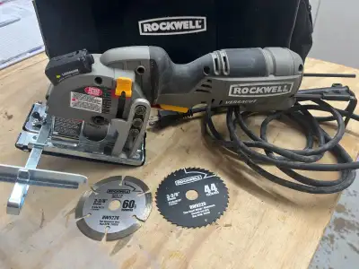 Rockwell versa cut hardly used with extra blades and carry bag