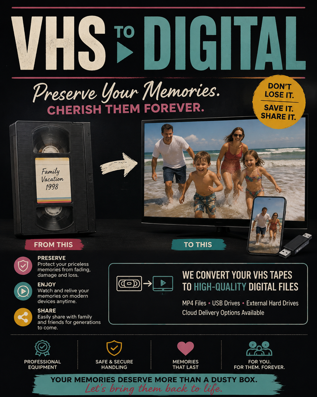 York Region VHS to Digital Conversion Service!
