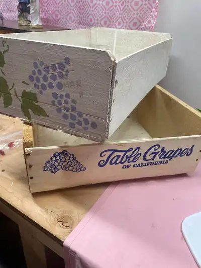 2 grape boxes, View more