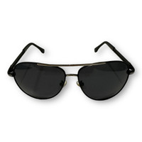 Black Frame Polarized Aviator Sunglasses - Limited Stock