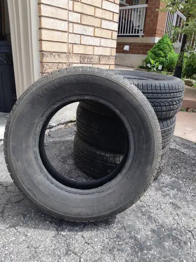 4 used tires for sale. Yokohama P205/65R15. Good condition. Asking for $100