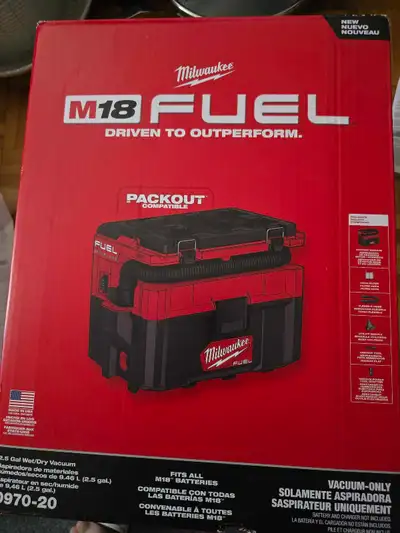 Milwaukee M18 wet/dry vacuum. Packout compatible., View more