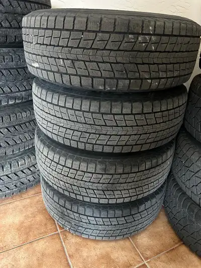 SELLING A SET OF 225-65-17 WINTER TIRES ON RIMS. TIRES HAVE APPROX 80% TREAD REMAINING. RIMS CAME OF...