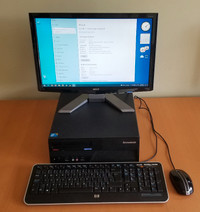 Complete computer system: Desktop, Monitor, Keyboard & Mouse