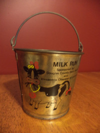 metal pail, handled, Milk Run