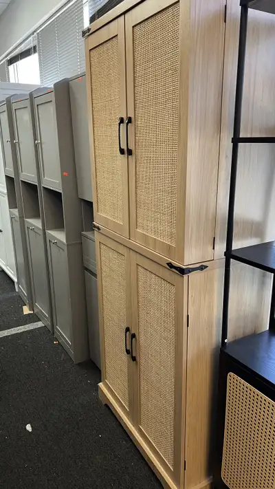 luxury Boho tall pantry with side cabinets , View more