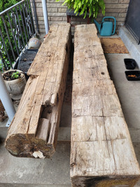 Hand hewn Barn beam  end cuts 12 by 12
