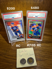 Oilers hockey cards rookie auto