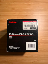 SIGMA 10-20 mm wide angle fisheye lens