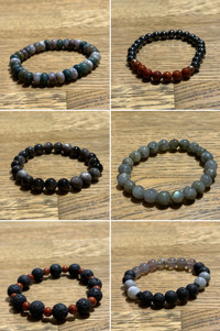 Custom made Natural gemstones bracelets - 2 for $25