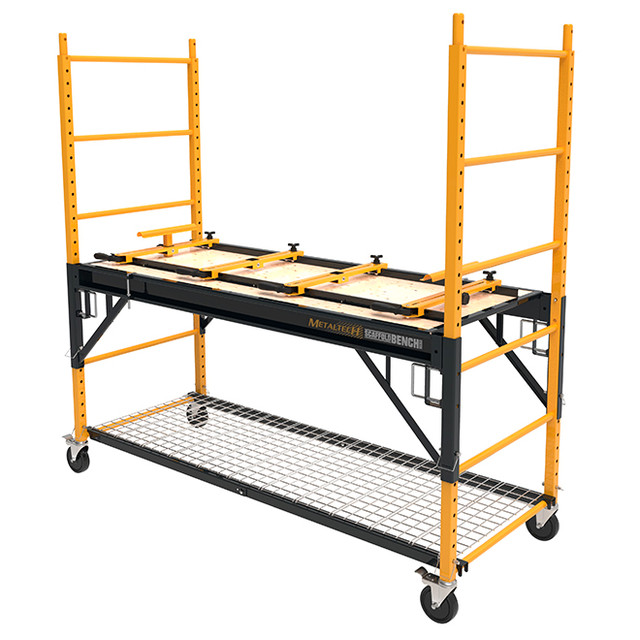Metaltech 4 in 1 Bakertype Scaffold and Workbench, like new Ladders