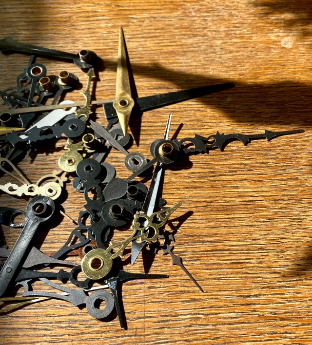 Large Group of Antique Vintage Clock Hands Arts & Collectibles