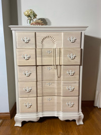 SOLD.   Solid wood tallboy