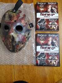 Friday the 13th Jason Voorhee's Pt3 Mask and 4pk DVD's