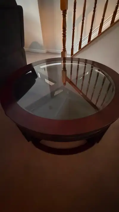Round Coffee Table with 4 Stools, View more