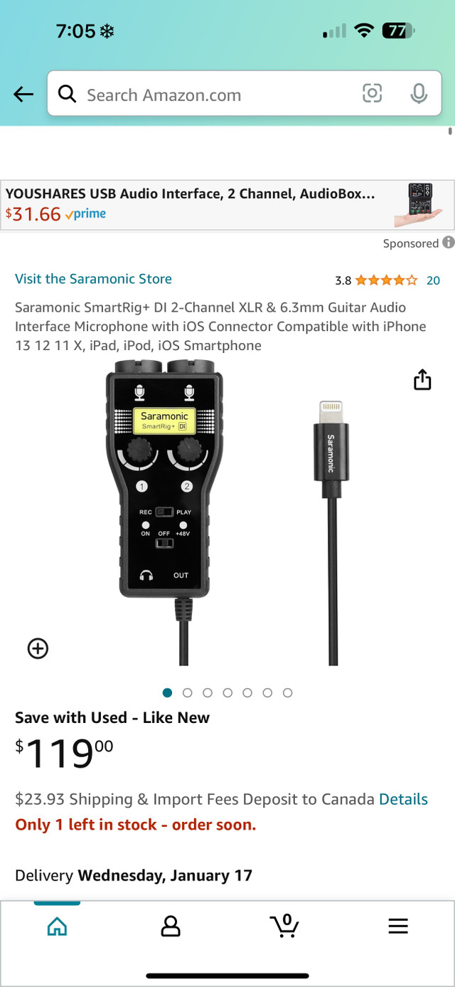 Saramonic smart rig  in Pro Audio & Recording Equipment in Cape Breton - Image 3
