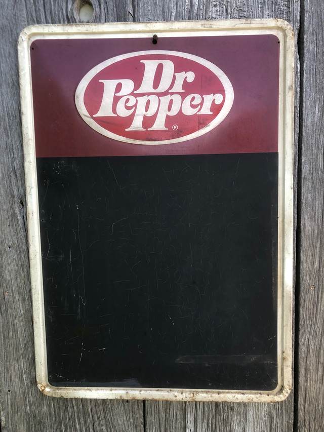 Vintage antique Dr Pepper Menu Board Sign 1960’s in Arts & Collectibles in Oakville / Halton Region