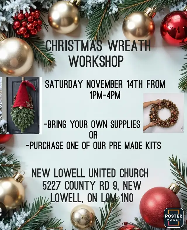 winter / Christmas wreath workshop 