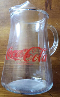 COCA-COLA BRANDED GLASS PITCHER