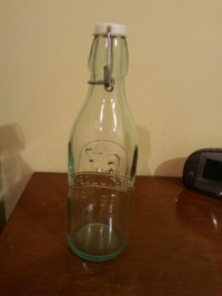 Old Glass Milk Bottle ( Old Style Sealable Lid )