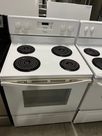 Whirlpool white electric coil top stove