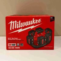 BNIB BRAND NEW MILWAUKEE M18 SIX-PACK 6 PORT SEQUENTIAL CHARGER