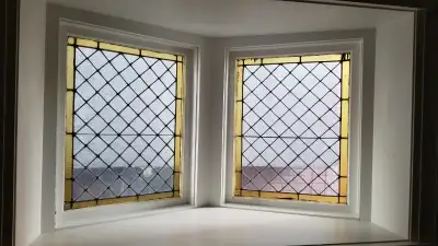 Antique Stained Glass Punch Windows, View more