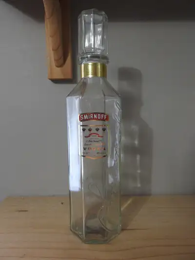 - 12 1/2 inches tall - Smirnoff labeled on 1 side - excellent condition - this is a rare hard to fin...
